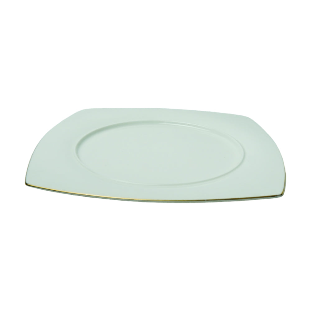 DISH WHITE PORCELAIN SQUARE 11.5INCH IR B Default Title - MamasJan Crockery