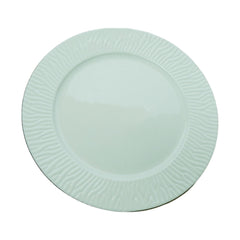 PLATE DINNER WHITE PORCELAIN CIRCLE EMBOSSED 9.5INCH IR Default Title - MamasJan Crockery