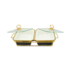 DONGA RECTANGULAR MORE & MORE 2IN1 CX3270A-2 BLACK Default Title - MamasJan Crockery