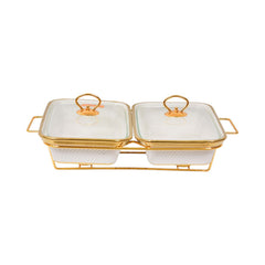 DONGA RECTANGULAR MORE & MORE 2IN1 CX3270A-2 WHITE Default Title - MamasJan Crockery