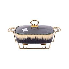 DONGA PORCELAIN SQUARE 13INCH BLACK Default Title - MamasJan Crockery
