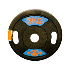 RUB WEIGHT PLATE 3 KG 1PC Default Title - MamasJan Sports & fitness