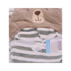 BABY FLEECE WRAPPING SHAWL HOODED MDW-23 CHI 00043CH Default Title - MamasJan KidsWear