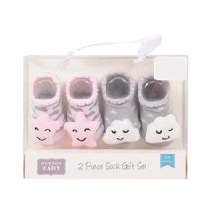 BABY BOOTIES 2 PAIR SET MDW-23 CHI 00641CH Default Title - MamasJan KidsWear