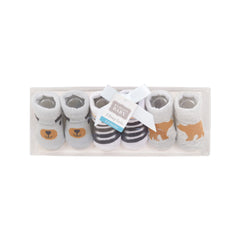 BABY BOOTIES 3 PAIR SET MDW-23 CHI 00766CH Default Title - MamasJan KidsWear
