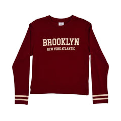 BOYS L/S T-SHIRT HOP & ROLL BURGENDY MZW-23 9-10 YEAR JB207 Default Title - MamasJan KidsWear