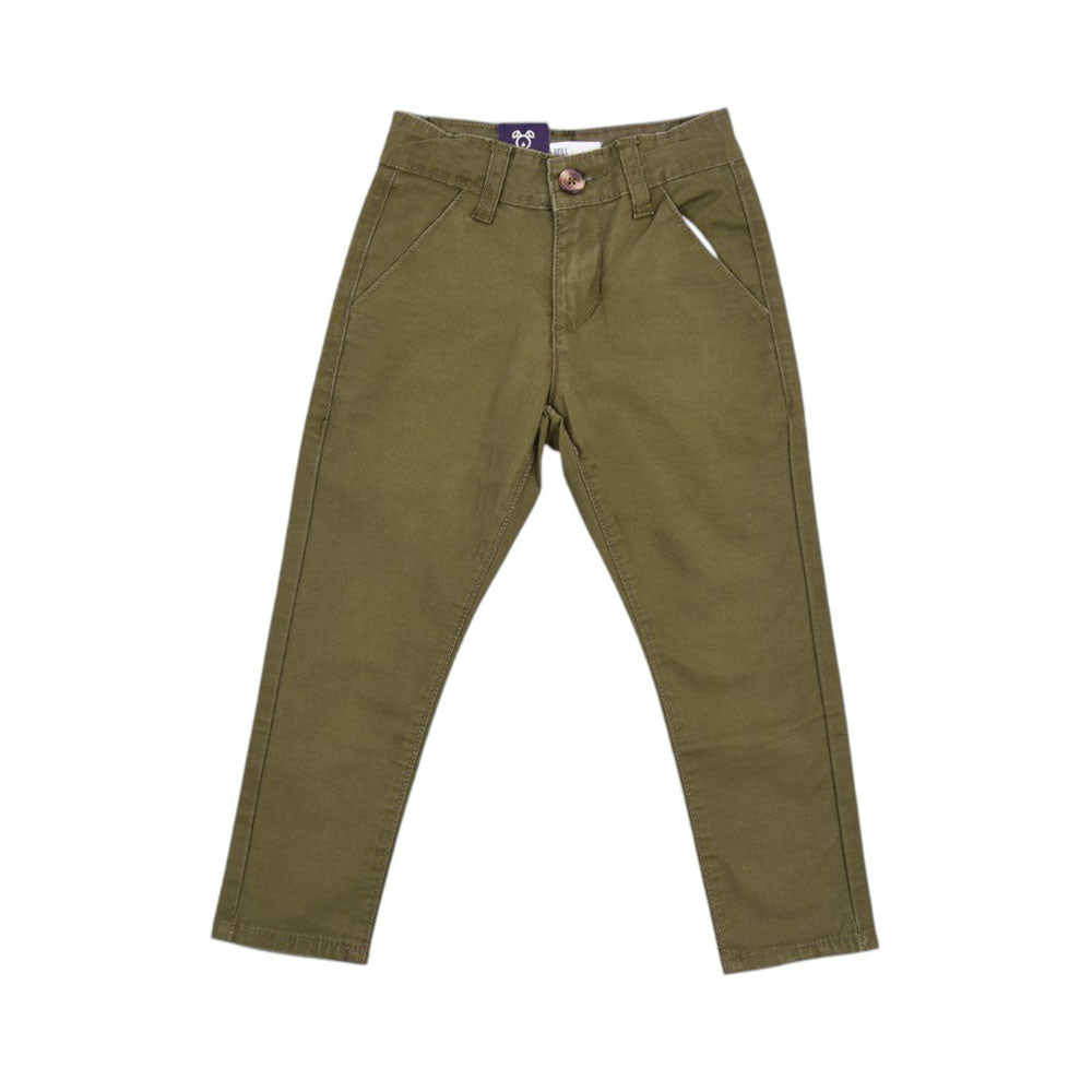 BOYS CHINOS PANTS HOP & ROLL OLIVE MZW-23 2-3 YEAR JBC502 Default Title - MamasJan KidsWear