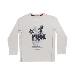 BOYS L/S ROUND NECK T-SHIRT MZW-23 5-6 YEAR 0045 Default Title - MamasJan KidsWear