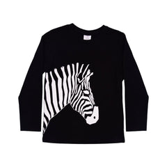 BOYS L/S T-SHIRT HOP & ROLL BLACK MZW-23 7-8 YEAR JB212 Default Title - MamasJan KidsWear