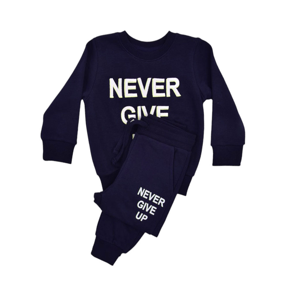 BOYS L/S 2PC TRACK SUIT HOP & ROLL NAVY MZW-23 2-3 YEAR BT20 Default Title - MamasJan KidsWear