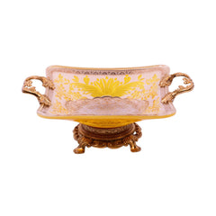 BOWL CRYSTAL BRASS IR H-P05-5003 J303-2-H13/A25 Default Title - MamasJan Decoration