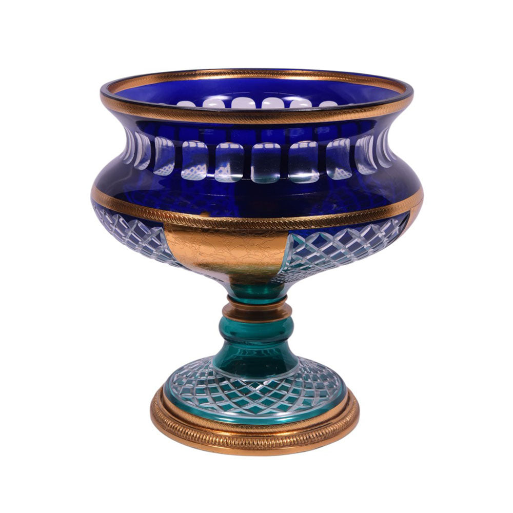 BOWL CRYSTAL BRASS IR E9-B23005-3 JSC24-713 Default Title - MamasJan Decoration