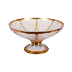 BOWL CRYSTAL BRASS IR E9-B3047-2 JSA09-20 Default Title - MamasJan Decoration