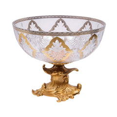 BOWL CRYSTAL BRASS IR E9-B3055-1 EAC-151B1-20 Default Title - MamasJan Decoration