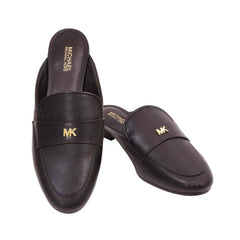 MK GEMMA MULE SHOES 49F3GMFP1E BLK 6 (IR) Default Title - MamasJan Ladies Shoes & Bags