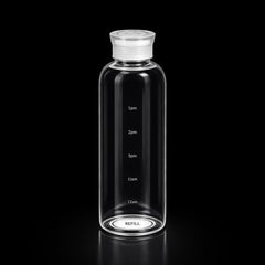 WATER BOTTLE GLASS 750 ML BOLICHA DOUBLE CAP 7-3/0884 Default Title - MamasJan Crockery