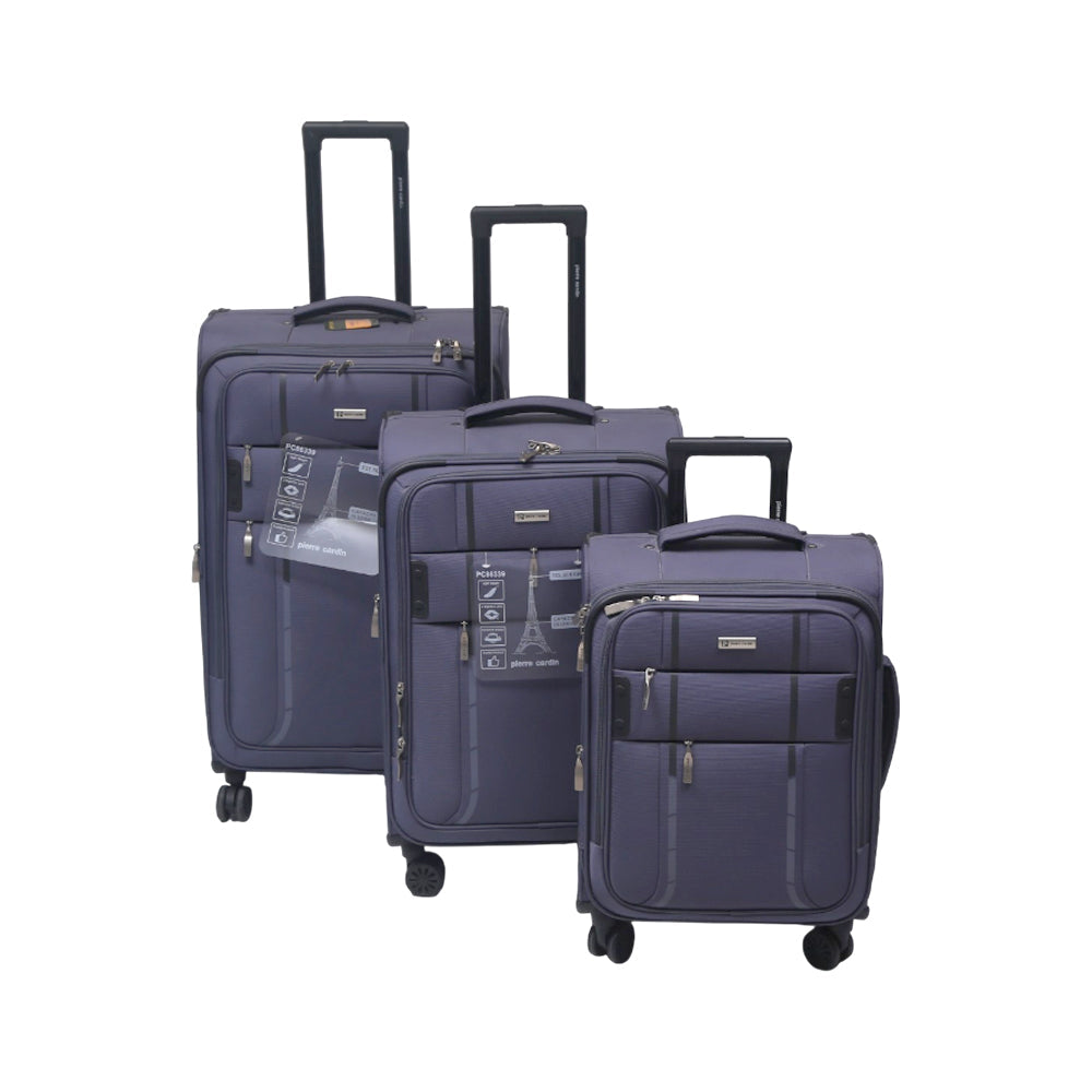 PIERRE CARDIN TROLLEY SET 3PC PC86339 Default Title - MamasJan Luggage
