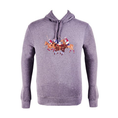 RL MEN L/S TRIPPLE PONY HOODIE 853013 GRY (L) (IR.W)Q XL - MamasJan mens wear