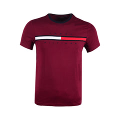 TH MEN S/S R.NECK SHIRT 78C8797-604 MRN (L) (IR.S) XL - MamasJan mens wear