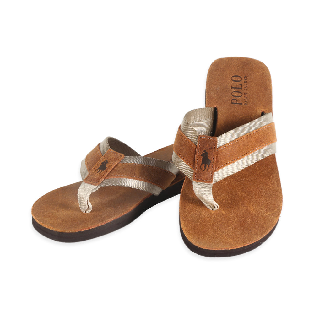 RL MEN SLIPPER 2951002 BRN #42 (IR) 44 - MamasJan mens wear