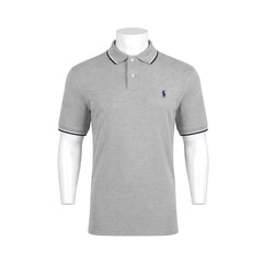 RL MEN S/S POLO SHIRT 079006 GRY L (IR.S) S - MamasJan mens wear