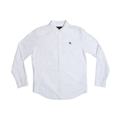 ABERCROMBIE MEN DRESS SHIRT 125-293-0049-100 WHT M (IR) Default Title - MamasJan mens wear