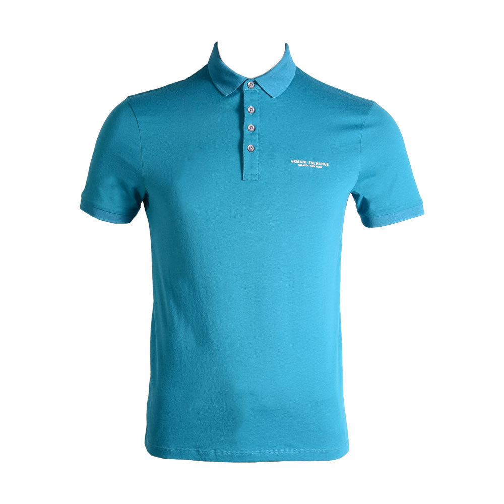 AX MEN S/S POLO SHIRT 8NZF80Z8H4Z15CL GRN S (IRS) Default Title - MamasJan mens wear