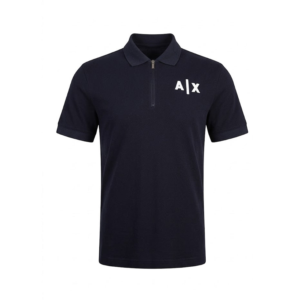 AX MEN S/S POLO SHIRT 6RZFJAZJL4Z1510 NVY M (IRS) Default Title - MamasJan mens wear