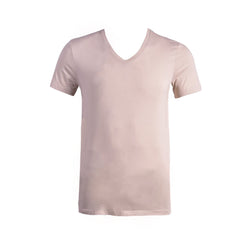 AX MEN S/S V.NECK SHIRT 8NZT75ZJA5Z1934 SKN M (IRS) Default Title - MamasJan mens wear