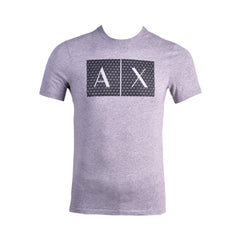 AX MEN S/S R.NECK SHIRT 8NZTCKZ8H4Z3929 GRY S (IRS) M - MamasJan mens wear