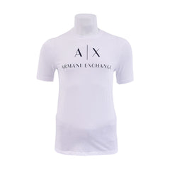 AX MEN S/S R.NECK SHIRT 8NZTCJZ8H4Z1100 WHT L (IRS) XL - MamasJan mens wear