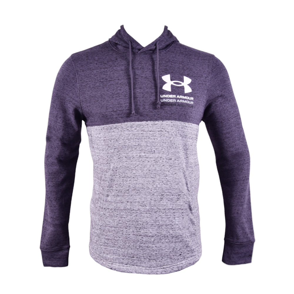 UA MEN L/S TERRY HOODIE 1383103-025 GRY L (IRW) XL - MamasJan mens wear