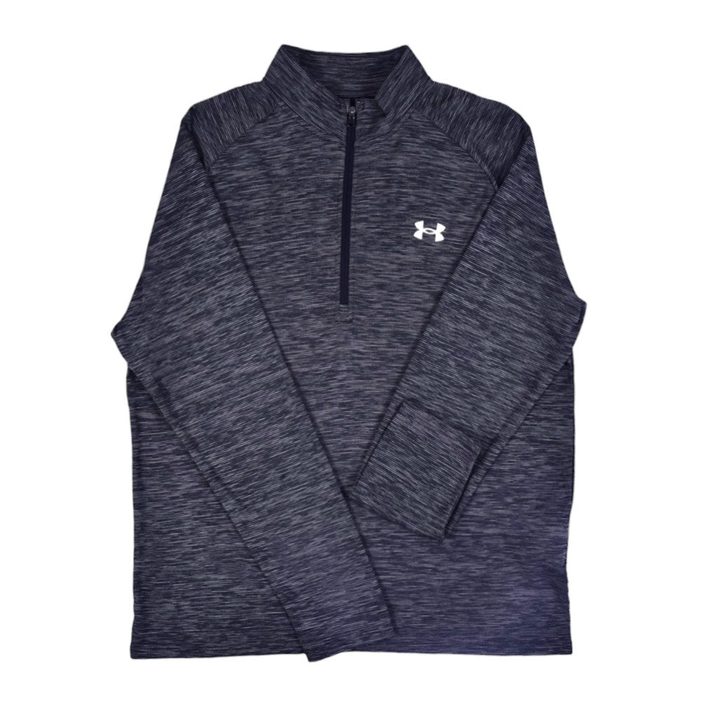 UA MEN L/S H-ZIPPER 1382797-001 BLK M (IRW) XL - MamasJan mens wear