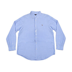 RL MEN L/S D-SHIRT 021019 BLU L (IRS) S - MamasJan mens wear