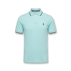 RL MEN S/S POLO SHIRT 079008 AQUA S (IRS) Default Title - MamasJan mens wear