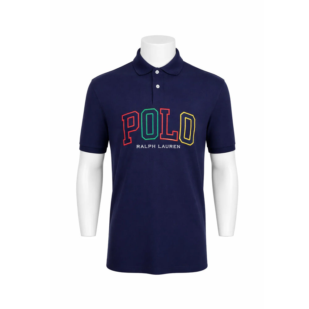 RL.MEN S/S POLO SHIRT 647001 NVY L (IRS) M - MamasJan mens wear