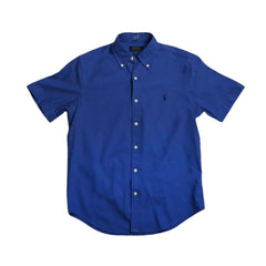 RL MEN S/S BUTTON DOWN SHIRT 290009 BLU L (IRS) M - MamasJan mens wear