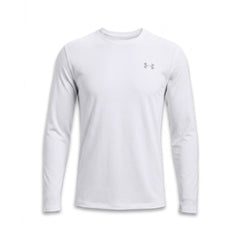 UA MEN L/S R.NECK SHIRT 1382584-100 WHT L (IR) Default Title - MamasJan mens wear