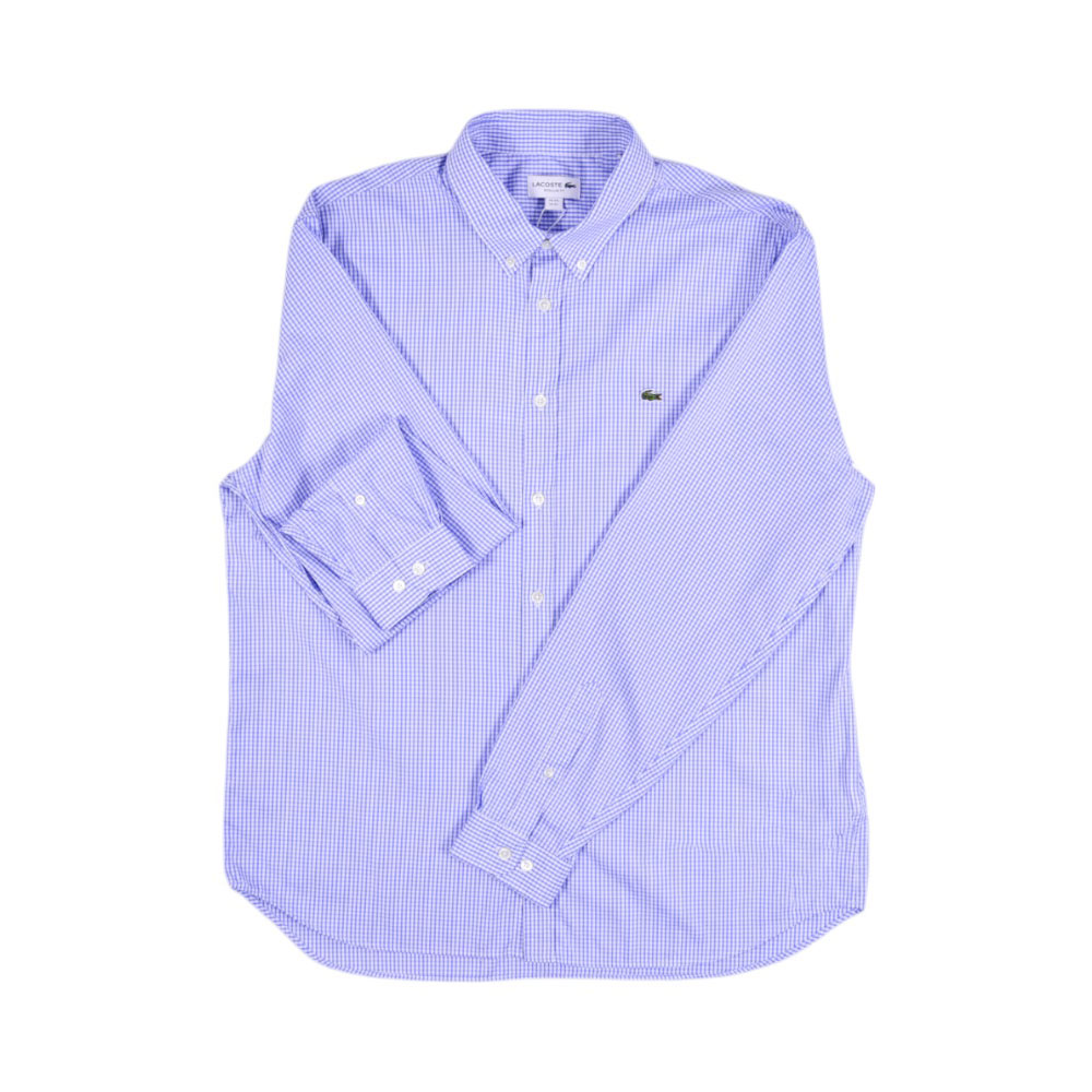 LAC MEN L/S DRESS SHIRT CH2932-F62 BLU/WHT S (IR) S - MamasJan mens wear