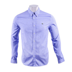LAC MEN L/S BUTTONDOWN SHIRT CH2932-F62 BLU/WHT L (IRS) L - MamasJan mens wear