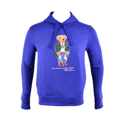 RL MEN L/S BEAR HOODIE 309033 BLU L (IRW) XL - MamasJan mens wear
