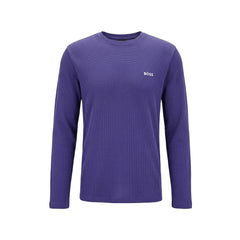 HB MEN L/S R.NECK SHIRT 50479387-412 BLU M (IR) Default Title - MamasJan mens wear