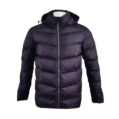 HEAT 32 MEN L/S PUFFER JACKET W-HOOD 4074PRT BLK L (IRW) XL - MamasJan mens wear