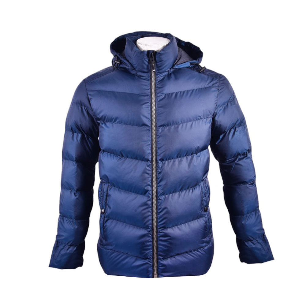 HEAT 32 MEN S/L PUFFER JACKET W-HOOD 4074 PRT-664 D-GRN L (I XL - MamasJan Mens wear sale