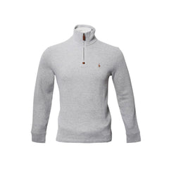 RL MEN L/S H-ZIPPER SWEATER 073011 GRY XL (IRW) XL - MamasJan mens wear