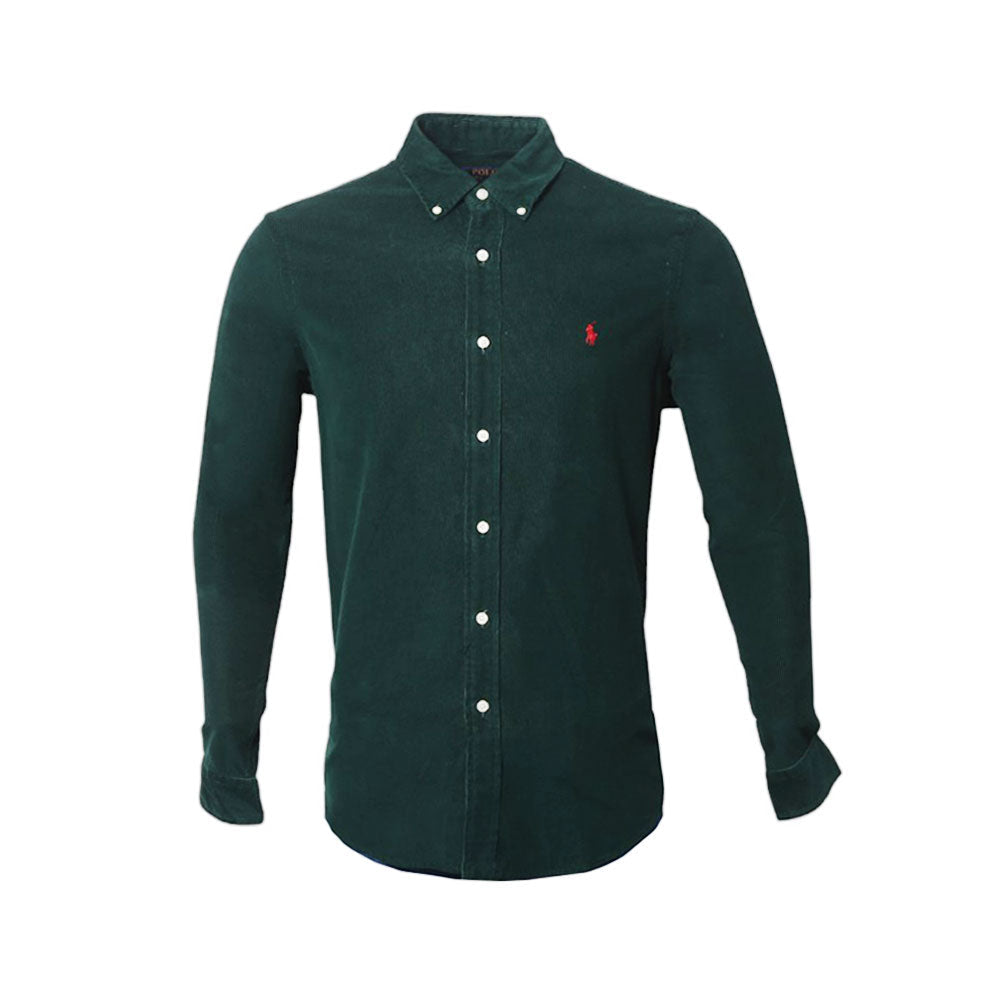 RL MEN L/S CORDUROY SHIRT 684023 BRN L (IRW) L - MamasJan mens wear