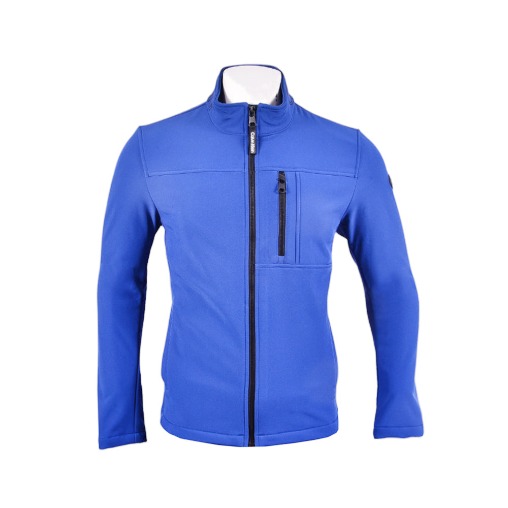 CK MEN L/S SOFT SHELL FLEECE JACKET CM903910 BLU L (IRW) XL - MamasJan mens wear