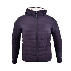 CK MEN L/S PUFFER JACKET W-HOOD CM155780 BLK L (IRW) XL - MamasJan mens wear