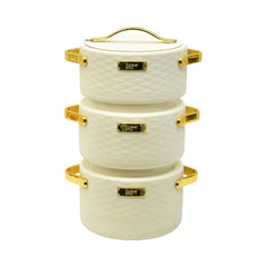 HOT POT SET 3PC FOREVER GOLD EHP WHITE Default Title - MamasJan Crockery