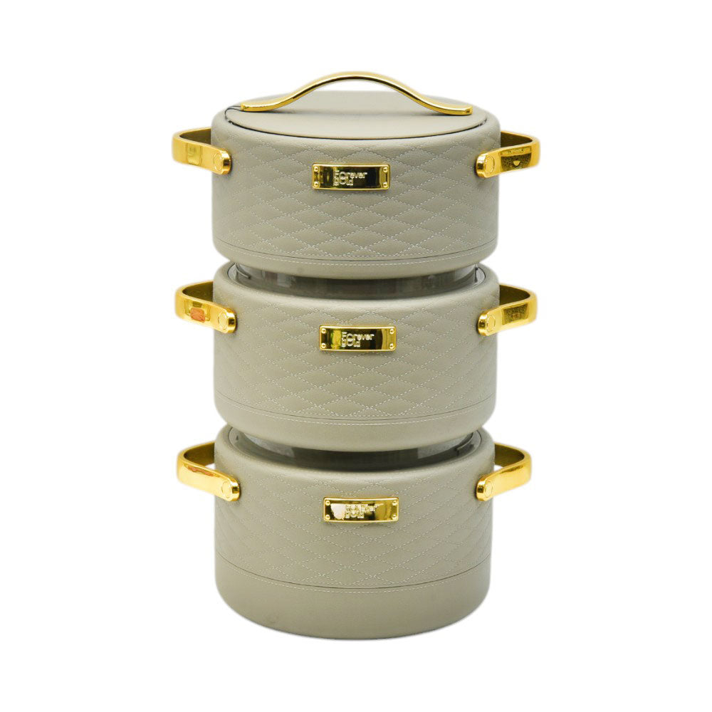 HOT POT SET 3PC FOREVER GOLD EHP WARM GRAY Default Title - MamasJan Crockery